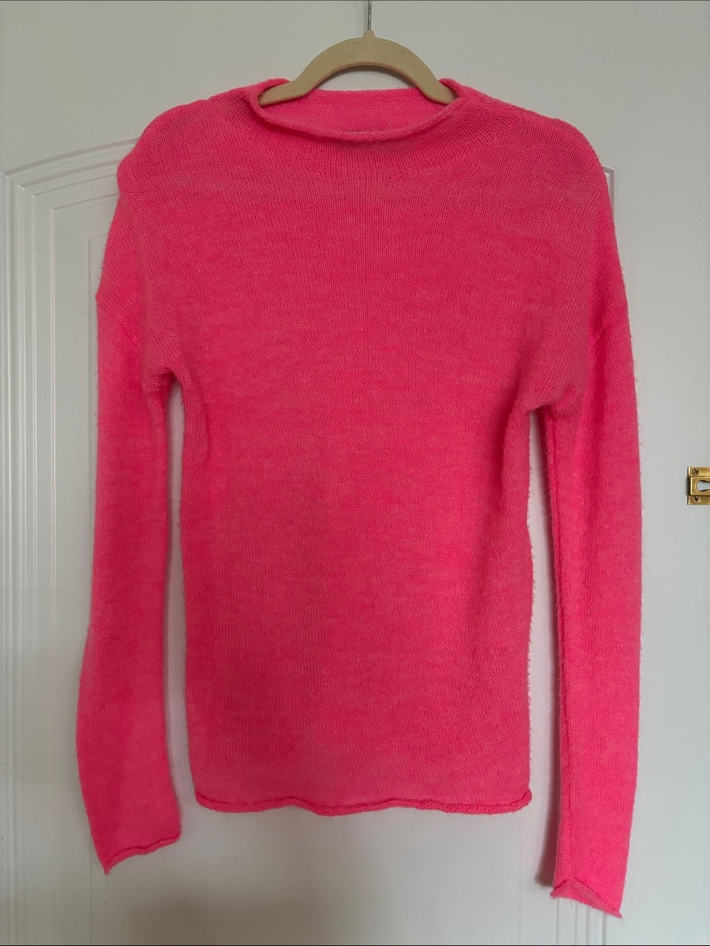 ZARA Women's Bright Pink Cozy Knit Sweater